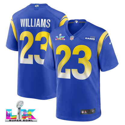 Kyren Williams 23 Los Angeles Rams 2026 Super Bowl LX - Royal Game Player Jersey