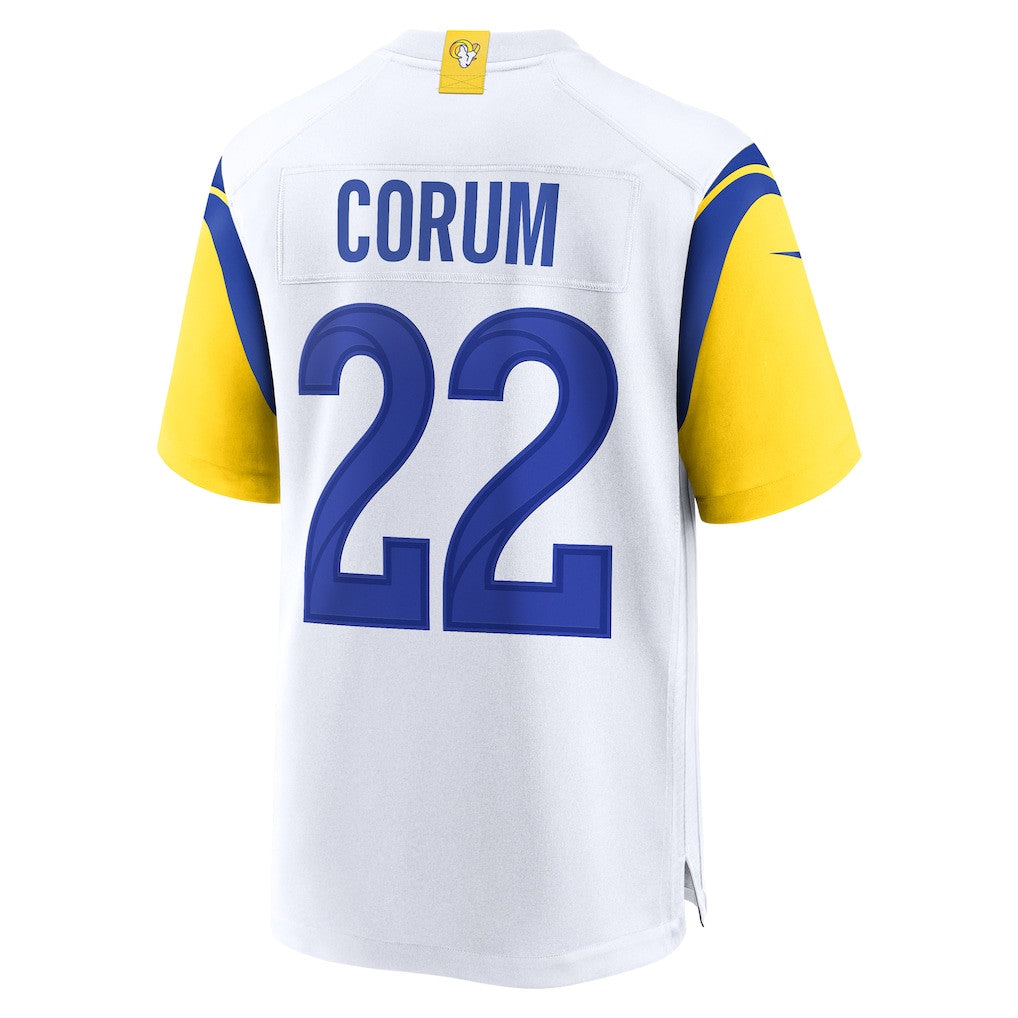 Blake Corum 22 Los Angeles Rams 2026 Super Bowl LX - White Game Player Jersey