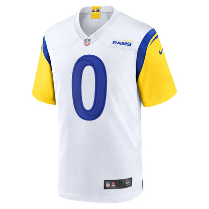 Byron Young 0 Los Angeles Rams 2026 Super Bowl LX - White Game Player Jersey