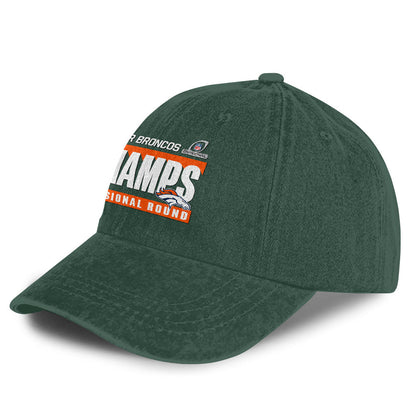 Denver Broncos Divisional Champs 25/26 Washed Cotton Cap – Printed Graphic - Green