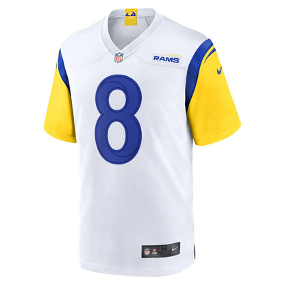 Jared Verse 8 Los Angeles Rams 2026 Super Bowl LX - White Game Player Jersey