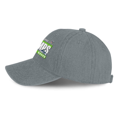 Seattle Seahawks Divisional Champs 25/26 Washed Cotton Cap – Printed Graphic - Light Grey