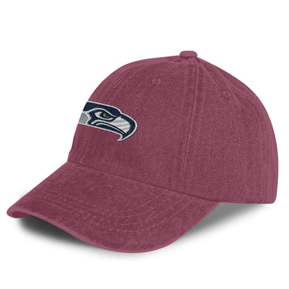 Seattle Seahawks 25/26 Washed Cotton Cap – Logo Iconic Printed Graphic - Burgundy