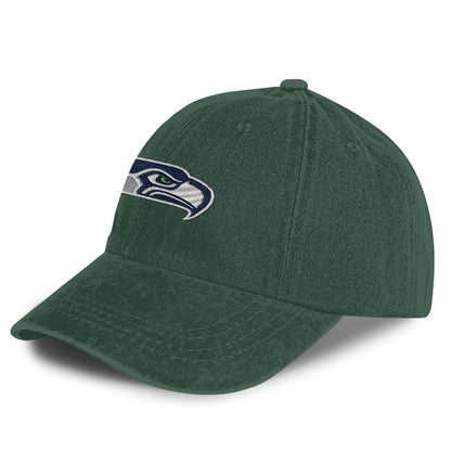 Seattle Seahawks 25/26 Washed Cotton Cap – Logo Iconic Printed Graphic - Green