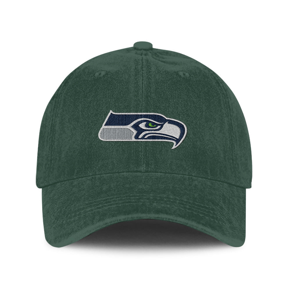 Seattle Seahawks 25/26 Washed Cotton Cap – Logo Iconic Printed Graphic - Green