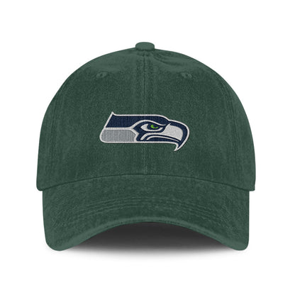 Seattle Seahawks 25/26 Washed Cotton Cap – Logo Iconic Printed Graphic - Green
