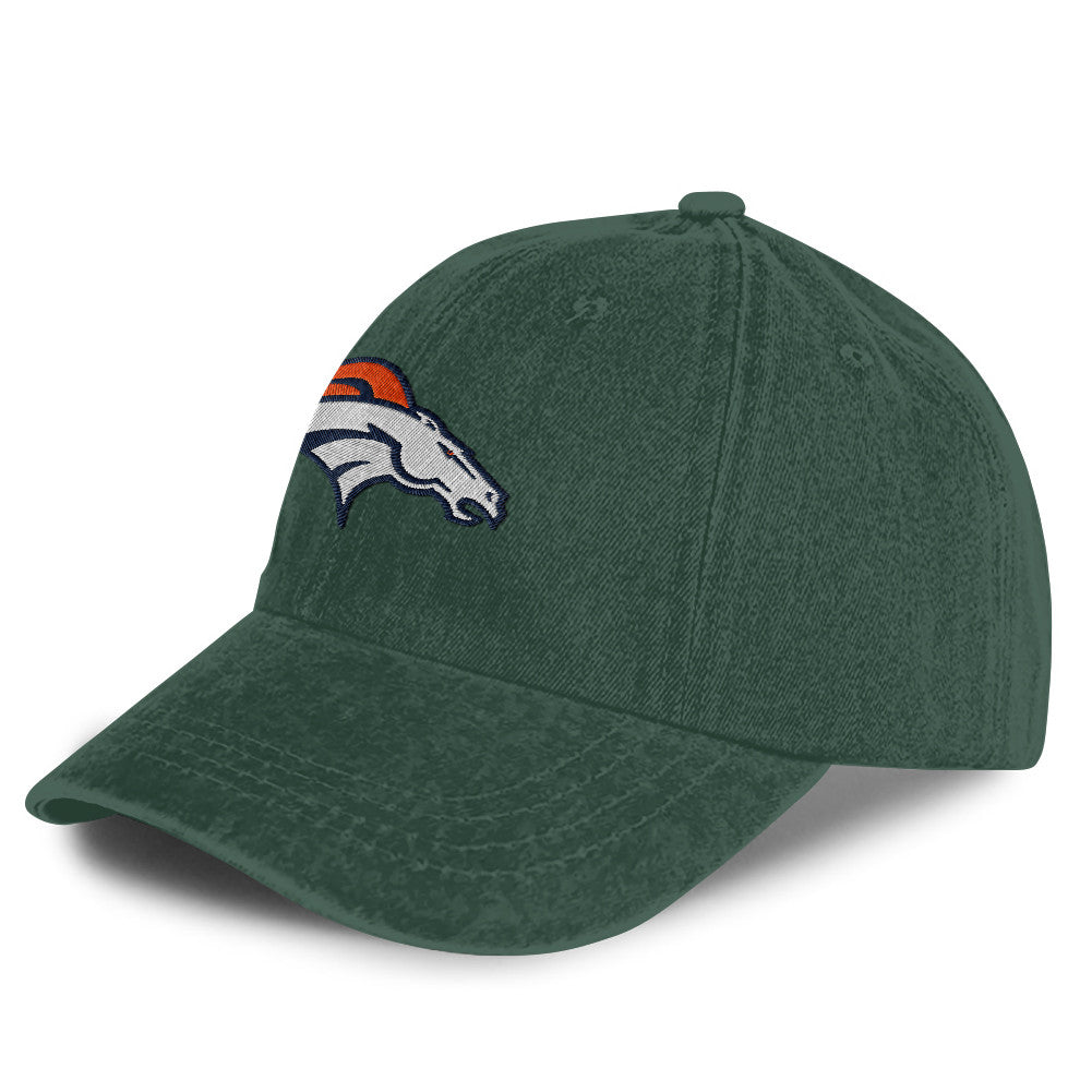Denver Broncos 25/26 Washed Cotton Cap – Logo Iconic Printed Graphic - Green
