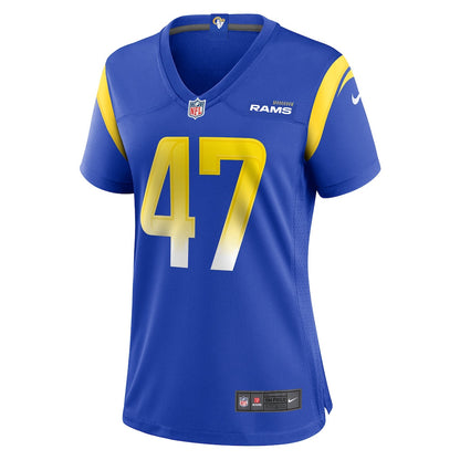 Alex Ward 47 Women's Los Angeles Rams 2026 Super Bowl LX - Royal Team Game Jersey