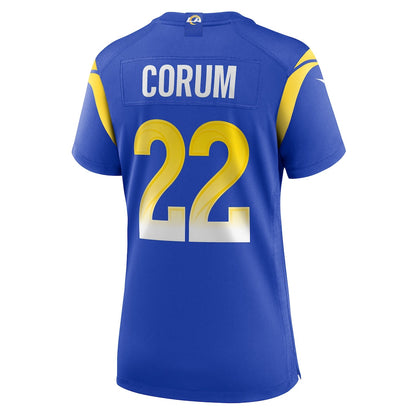 Blake Corum 22 Women's Los Angeles Rams 2026 Super Bowl LX - Royal Team Game Jersey