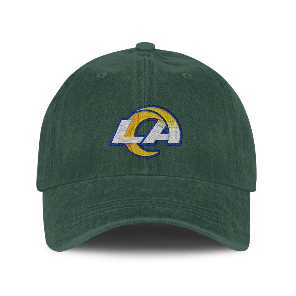 Los Angeles Rams 25/26 Washed Cotton Cap – Logo Iconic Printed Graphic - Green