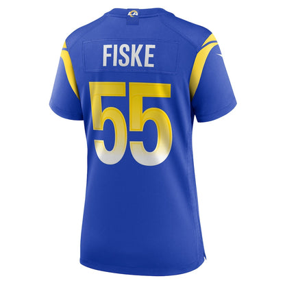 Braden Fiske 55 Women's Los Angeles Rams 2026 Super Bowl LX - Royal Team Game Jersey