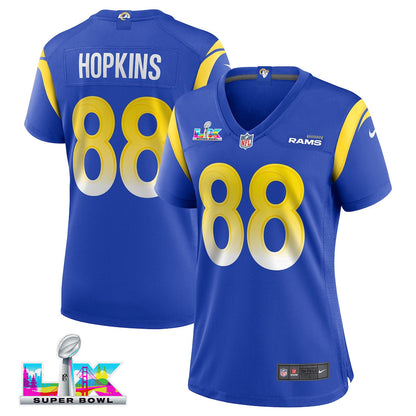 Brycen Hopkins 88 Women's Los Angeles Rams 2026 Super Bowl LX - Royal Team Game Jersey