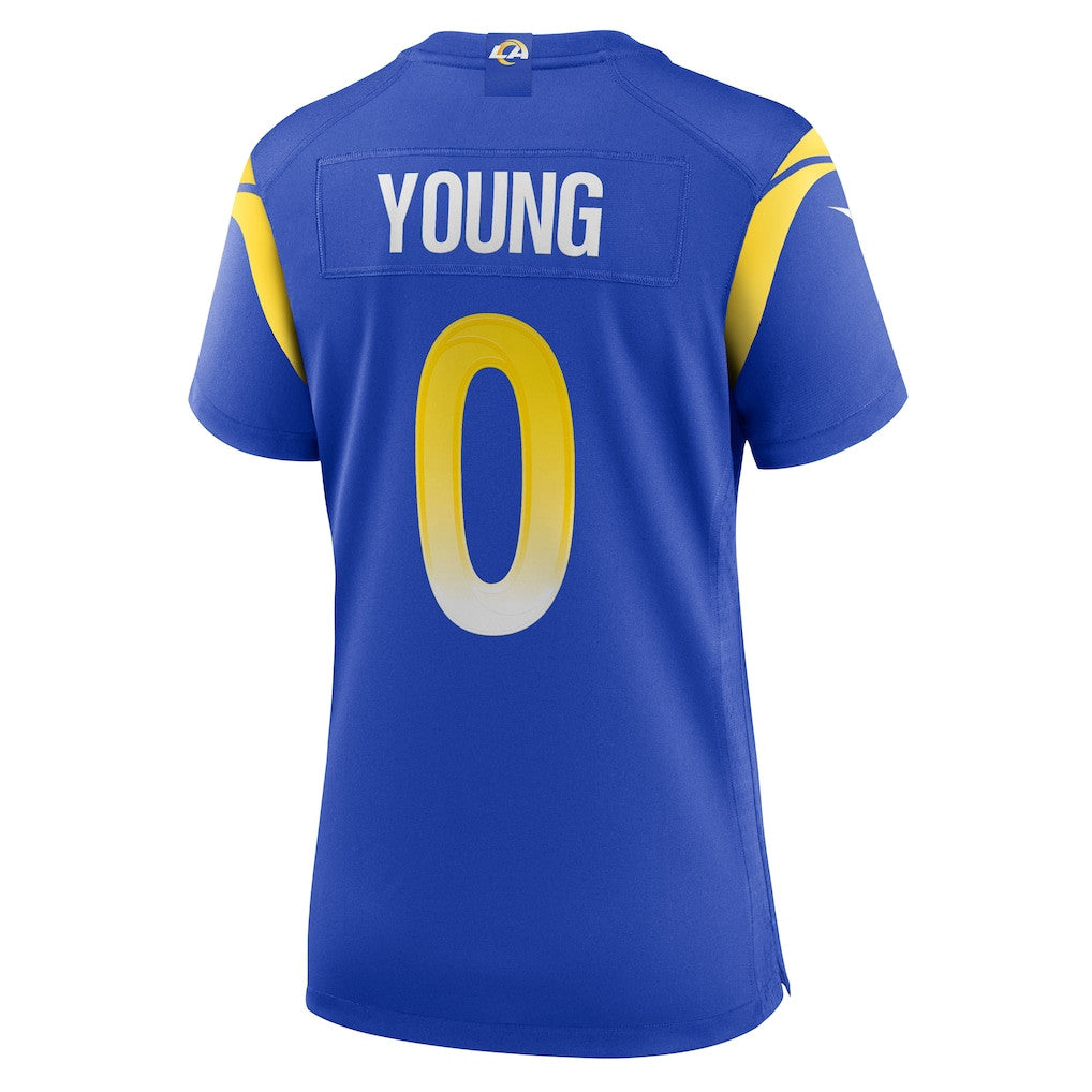 Byron Young 0 Women's Los Angeles Rams 2026 Super Bowl LX - Royal Team Game Jersey