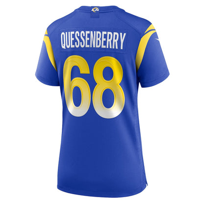 David Quessenberry 68 Women's Los Angeles Rams 2026 Super Bowl LX - Royal Team Game Jersey