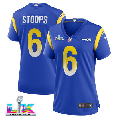 Drake Stoops 6 Women's Los Angeles Rams 2026 Super Bowl LX - Royal Team Game Jersey