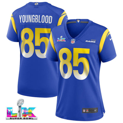 Jack Youngblood 85 Women's Los Angeles Rams 2026 Super Bowl LX - Royal Team Game Jersey