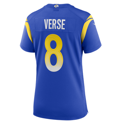 Jared Verse 8 Women's Los Angeles Rams 2026 Super Bowl LX - Royal Team Game Jersey