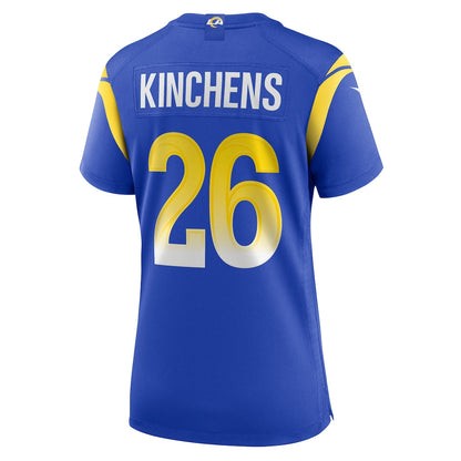 Kamren Kinchens 26 Women's Los Angeles Rams 2026 Super Bowl LX - Royal Team Game Jersey