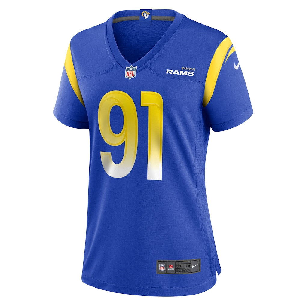 Kobie Turner 91 Women's Los Angeles Rams 2026 Super Bowl LX - Royal Team Game Jersey