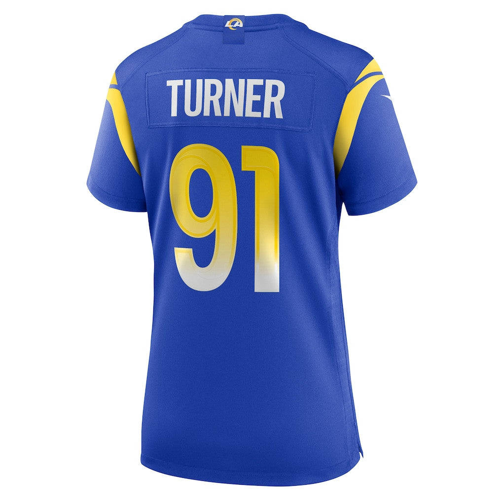 Kobie Turner 91 Women's Los Angeles Rams 2026 Super Bowl LX - Royal Team Game Jersey