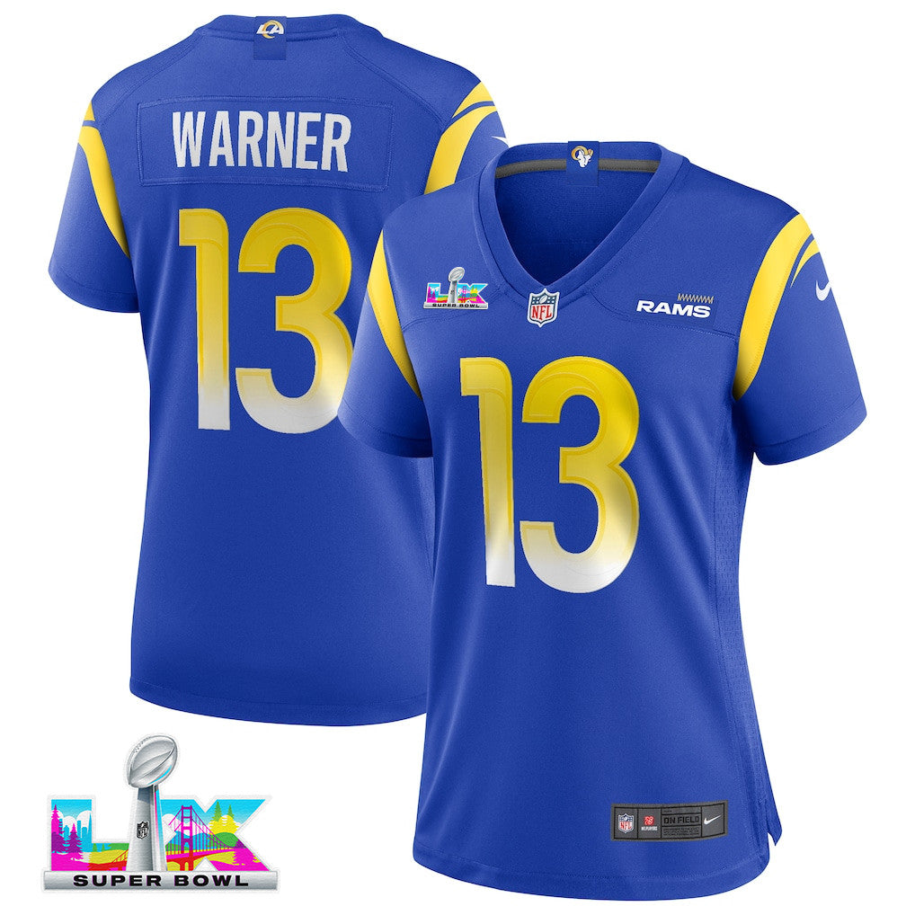 Kurt Warner 13 Women's Los Angeles Rams 2026 Super Bowl LX - Royal Team Game Jersey