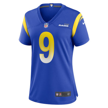 Matthew Stafford 9 Women's Los Angeles Rams 2026 Super Bowl LX - Royal Team Game Jersey