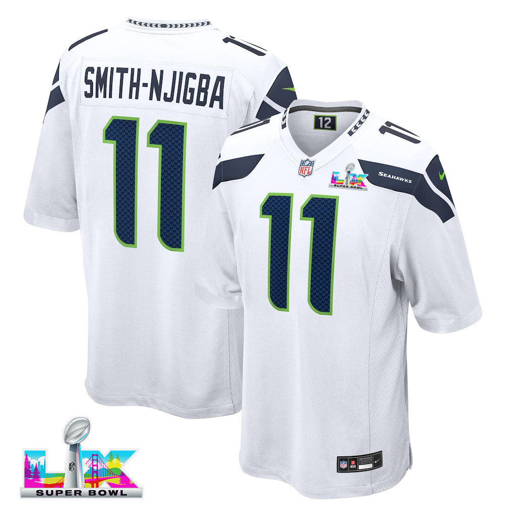 Jaxon Smith-Njigba 11 Seattle Seahawks 2026 Super Bowl LX - White Game Jersey