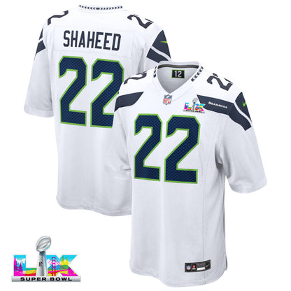 Rashid Shaheed 22 Seattle Seahawks 2026 Super Bowl LX - White Game Jersey
