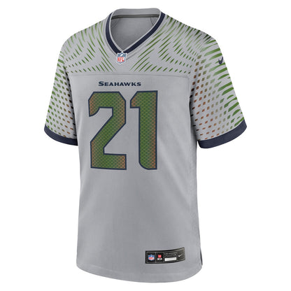 Devon Witherspoon 21 Seattle Seahawks 2026 Super Bowl LX - Wolf Gray Game Jersey