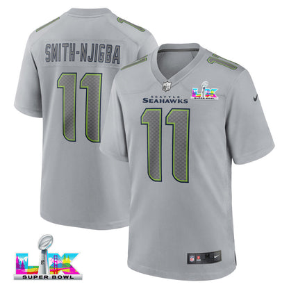 Jaxon Smith-Njigba 11 Seattle Seahawks 2026 Super Bowl LX - Gray Atmosphere Game Jersey
