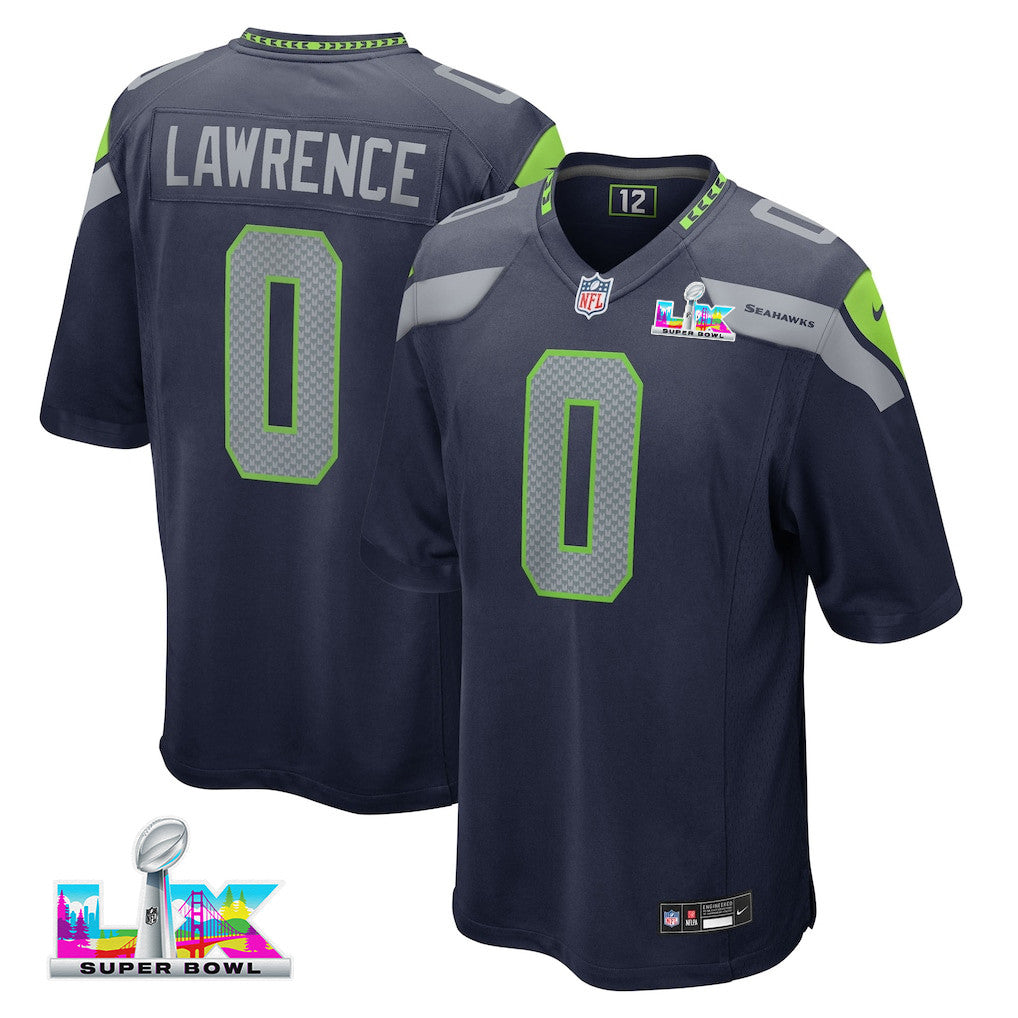 DeMarcus Lawrence 0 Seattle Seahawks 2026 Super Bowl LX - College Navy Team Game Jersey
