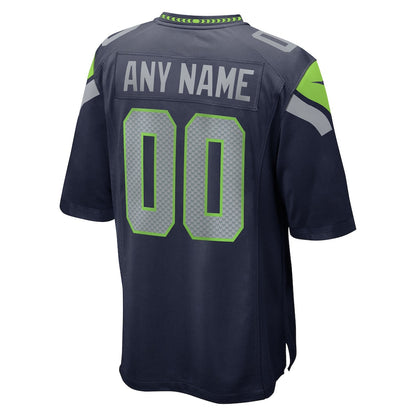 Seattle Seahawks 2026 Super Bowl LX Custom Name - College Navy Team Game Jersey