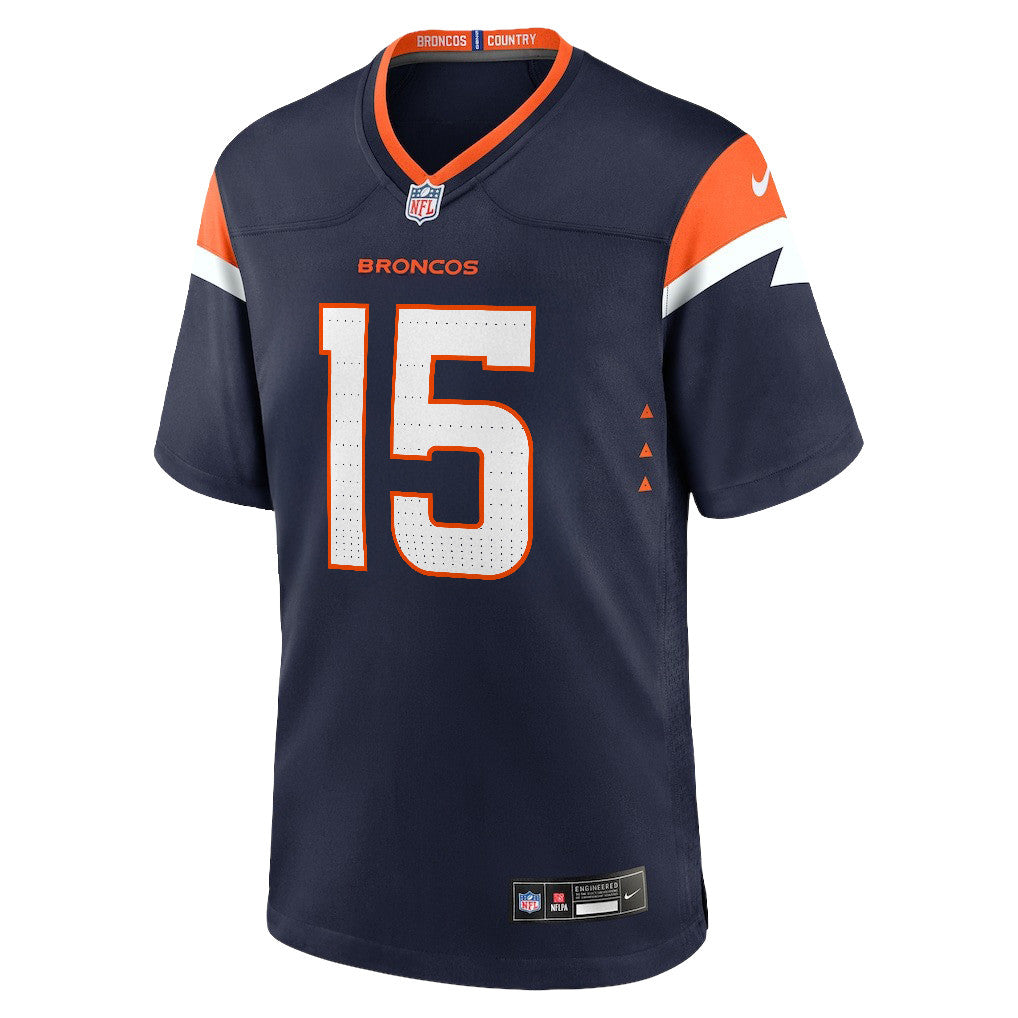 Nik Bonitto 15 Denver Broncos 2026 Super Bowl LX - Navy Alternate Game Jersey