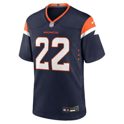 Brandon Jones 22 Denver Broncos 2026 Super Bowl LX - Navy Alternate Game Jersey