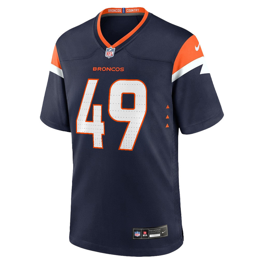 Alex Singleton 49 Denver Broncos 2026 Super Bowl LX - Navy Alternate Game Jersey