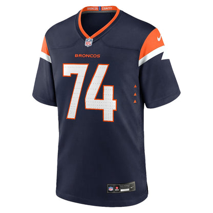 Ben Powers 74 Denver Broncos 2026 Super Bowl LX - Navy Alternate Game Jersey