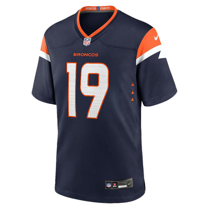 Marvin Mims Jr. 19 Denver Broncos 2026 Super Bowl LX - Navy Alternate Game Jersey