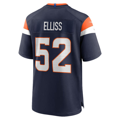 Jonah Elliss 52 Denver Broncos 2026 Super Bowl LX - Navy Alternate Game Jersey