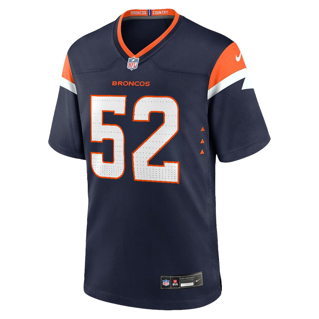 Jonah Elliss 52 Denver Broncos 2026 Super Bowl LX - Navy Alternate Game Jersey