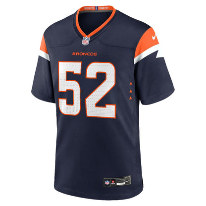 Jonah Elliss 52 Denver Broncos 2026 Super Bowl LX - Navy Alternate Game Jersey