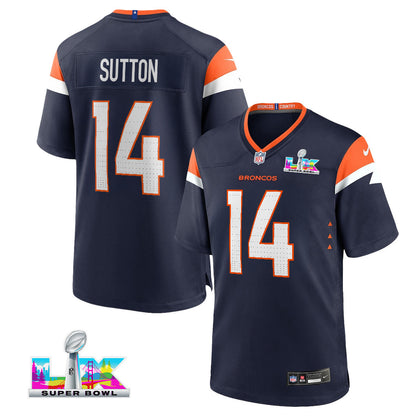 Courtland Sutton 14 Denver Broncos 2026 Super Bowl LX - Navy Alternate Game Jersey
