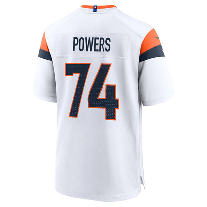 Ben Powers 74 Denver Broncos 2026 Super Bowl LX - White Game Jersey