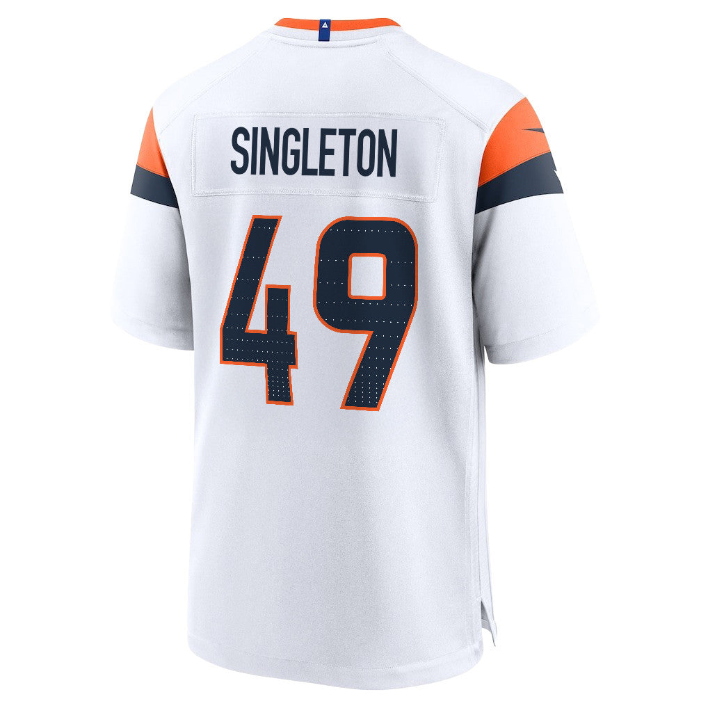 Alex Singleton 49 Denver Broncos 2026 Super Bowl LX - White Game Jersey
