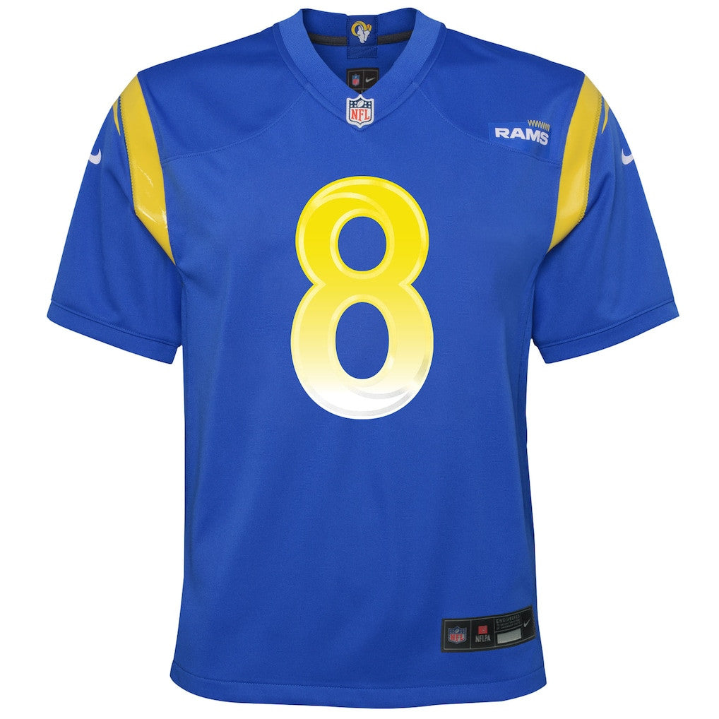 Jared Verse 8 Los Angeles Rams YOUTH - 2026 Super Bowl LX Royal Blue Game Team Jersey