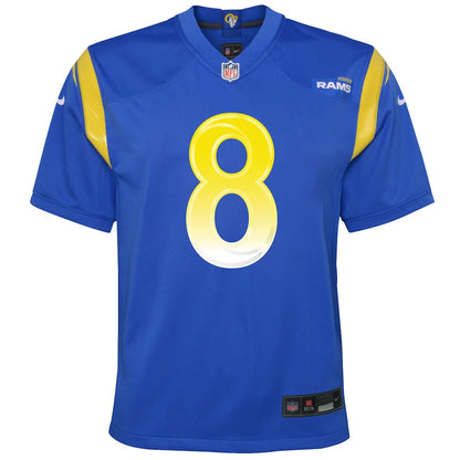 Jared Verse 8 Los Angeles Rams YOUTH - 2026 Super Bowl LX Royal Blue Game Team Jersey