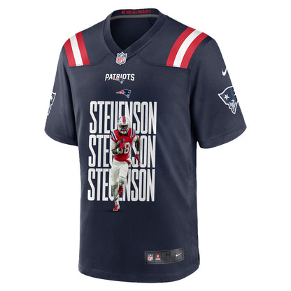 Rhamondre Stevenson 38 New England Patriots Super Bowl LX Explosive Playmaker Men Jersey – Navy