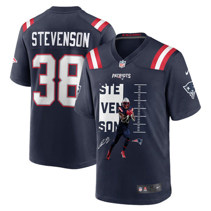 Rhamondre Stevenson 38 New England Patriots Super Bowl LX Championship-Ready Star Men Jersey – Navy