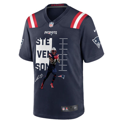 Rhamondre Stevenson 38 New England Patriots Super Bowl LX Championship-Ready Star Men Jersey – Navy
