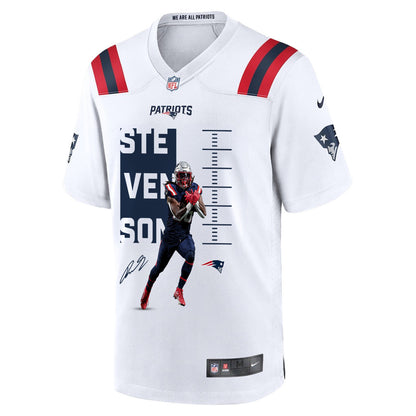 Rhamondre Stevenson 38 New England Patriots Super Bowl LX Championship-Ready Star Men Jersey – White