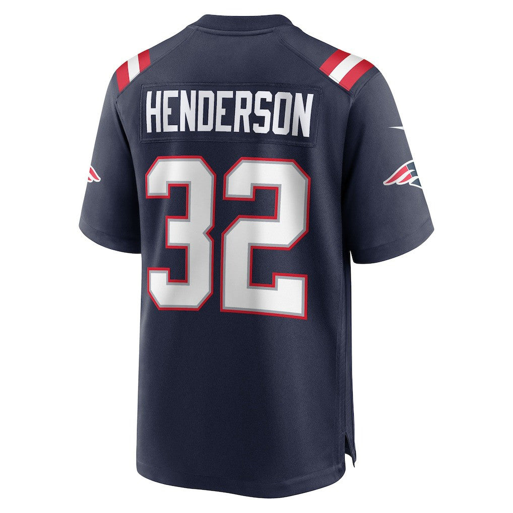 TreVeyon Henderson 32 New England Patriots Super Bowl LX Must-Have Champion Men Jersey – Navy